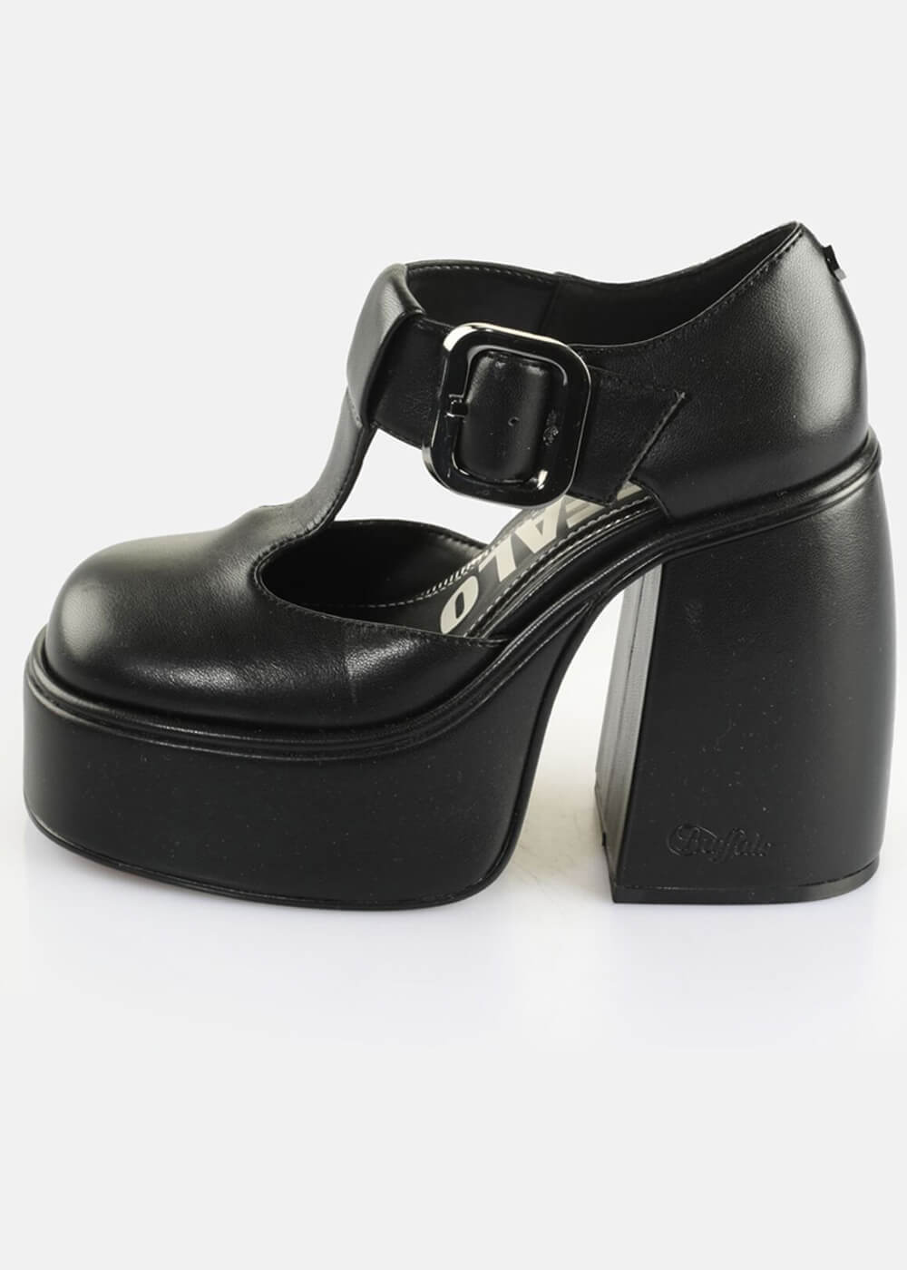 Buffalo London Heart Jane Platform Pumps Black Zwart 37