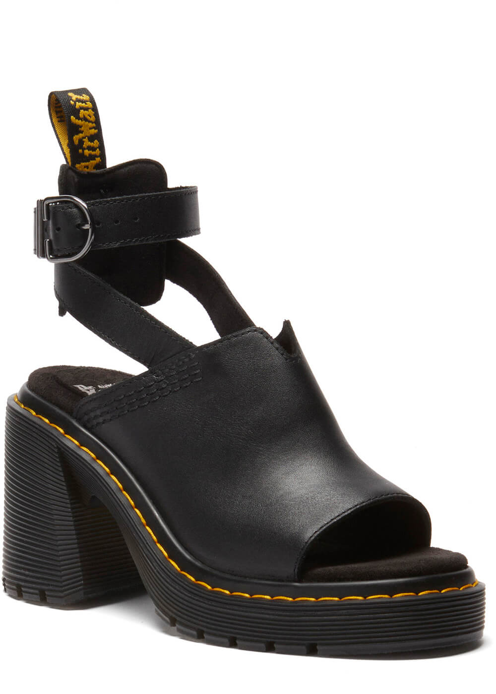 Martens Millee Sendal Leather Sandals Black Zwart 37