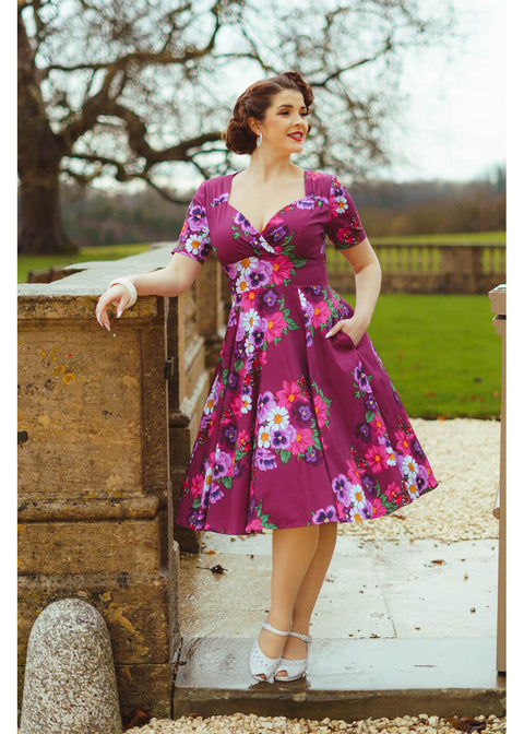 audrey hepburn purple dress Audrey Hepburn wearing a purple ball gown