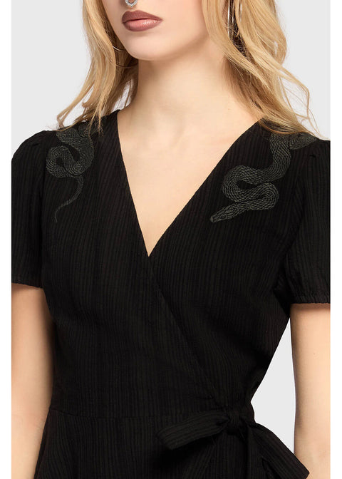 Killstar The Hollow Embroidered Snake Mini Dress Black - www.succubus.fi Killstar The Hollow Embroidered Snake Mini Dress Black - www.succubus.fi